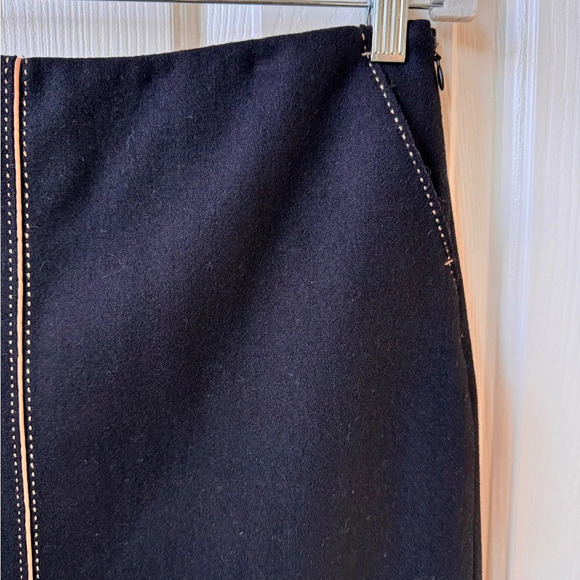 J.Crew women’s piped Pencil Skirt Wool blend Black size 6 career office workwear - Picture 8 of 10